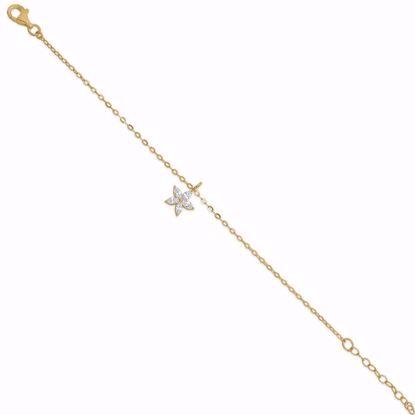 Sølvarmbånd fg med blomst 14+3cm